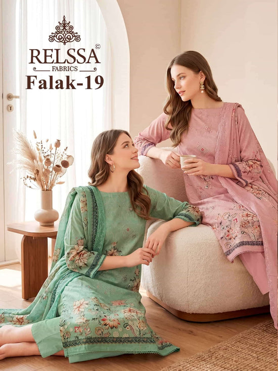 Relssa Fabrics Falak Vol 19 Superior Cotton Embroidered Salwar Suit Set - Amrah Wholesale