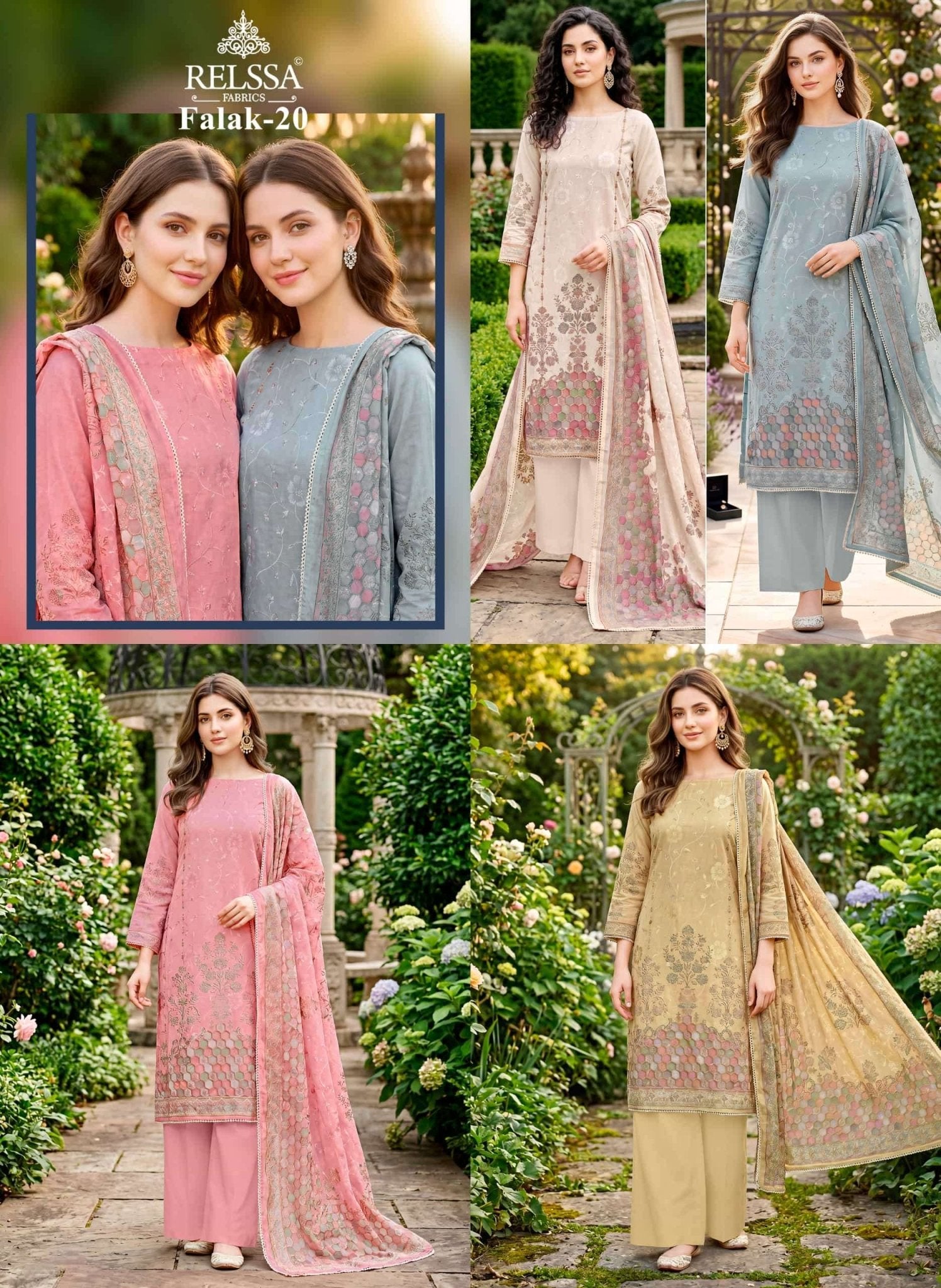 Relssa Fabrics Falak Vol 20 Superior Cotton Dress Material - Amrah Wholesale