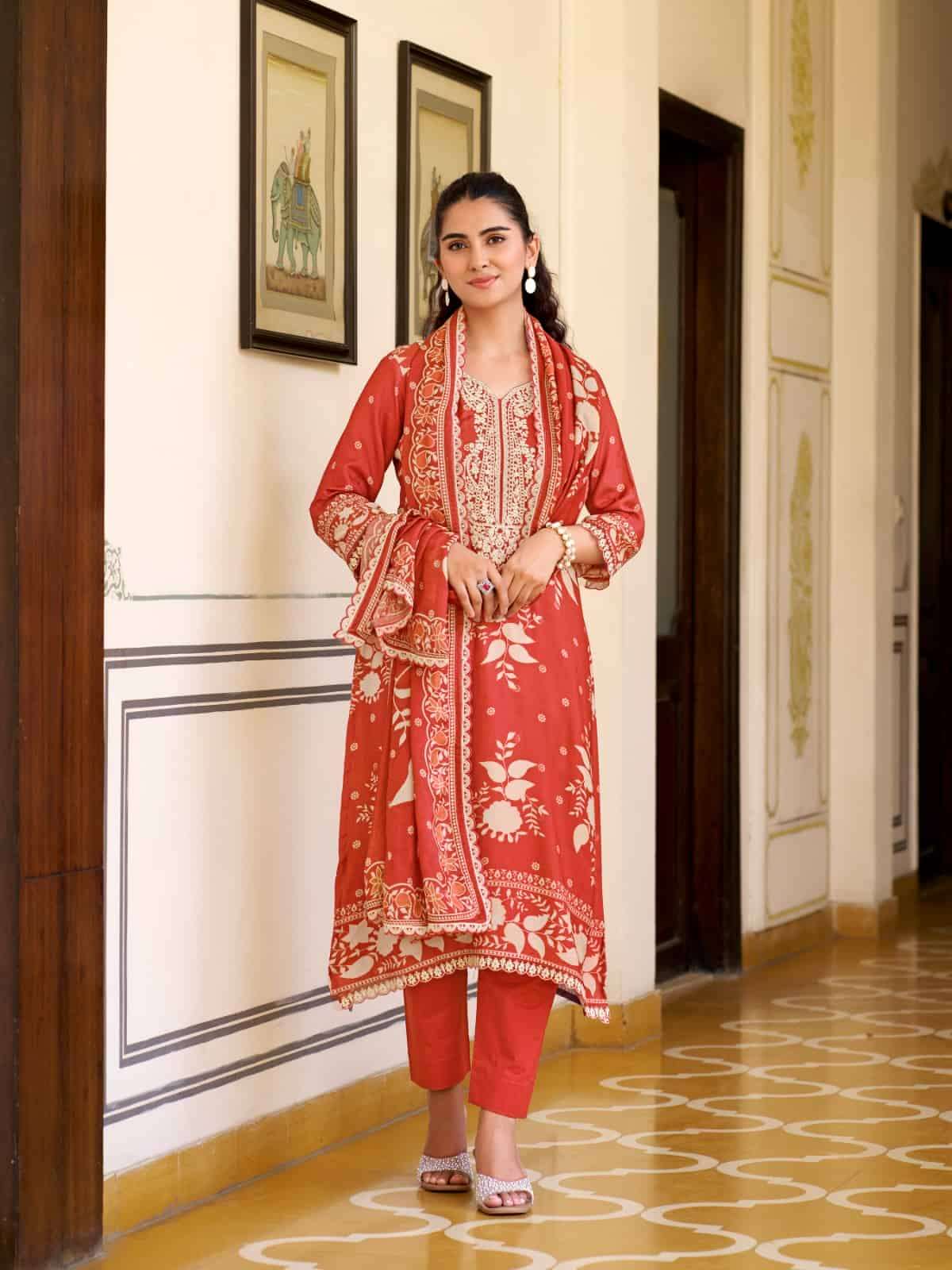 Relssa Fabrics Grisha Vol 4 Masakali Embroidered Dress Material - Amrah Wholesale
