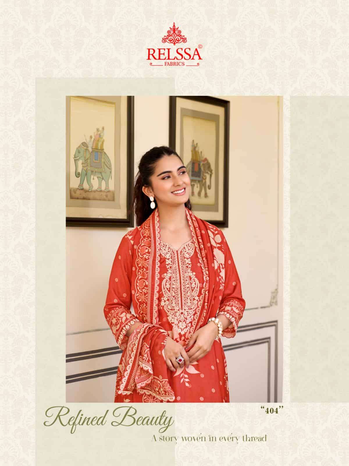 Relssa Fabrics Grisha Vol 4 Masakali Embroidered Dress Material - Amrah Wholesale