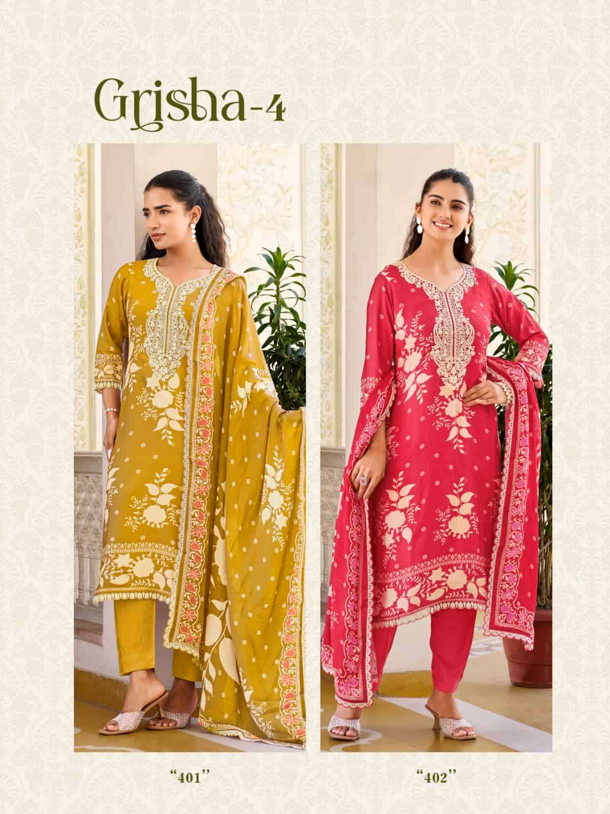 Relssa Fabrics Grisha Vol 4 Masakali Embroidered Dress Material - Amrah Wholesale
