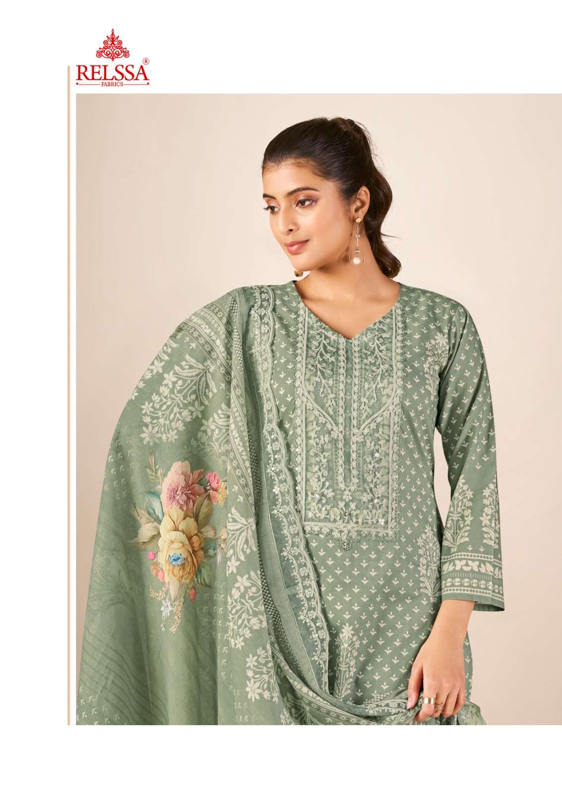 Relssa Fabrics Kenny Premium Cotton Lawn Dress Material - Amrah Wholesale