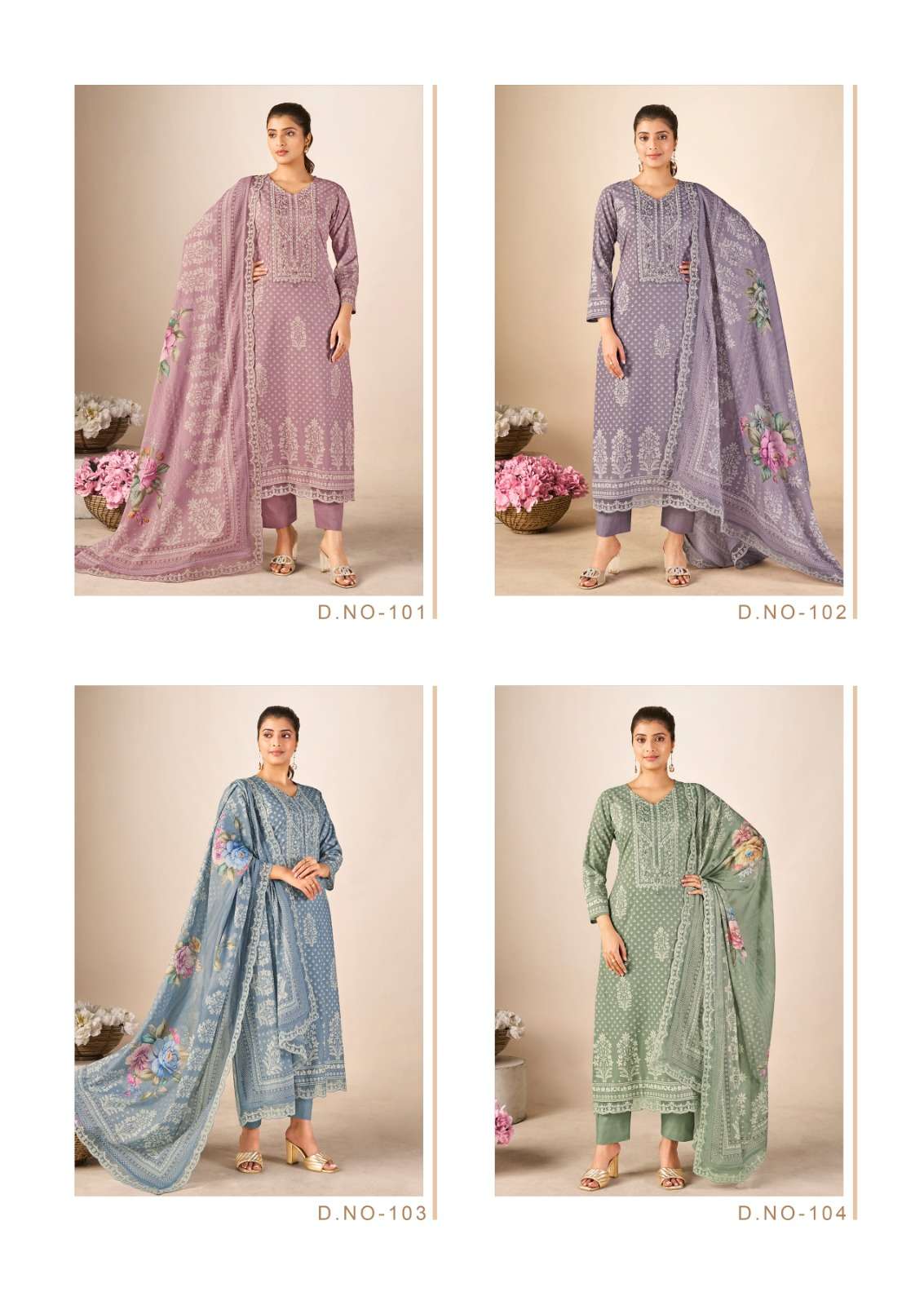 Relssa Fabrics Kenny Premium Cotton Lawn Dress Material - Amrah Wholesale
