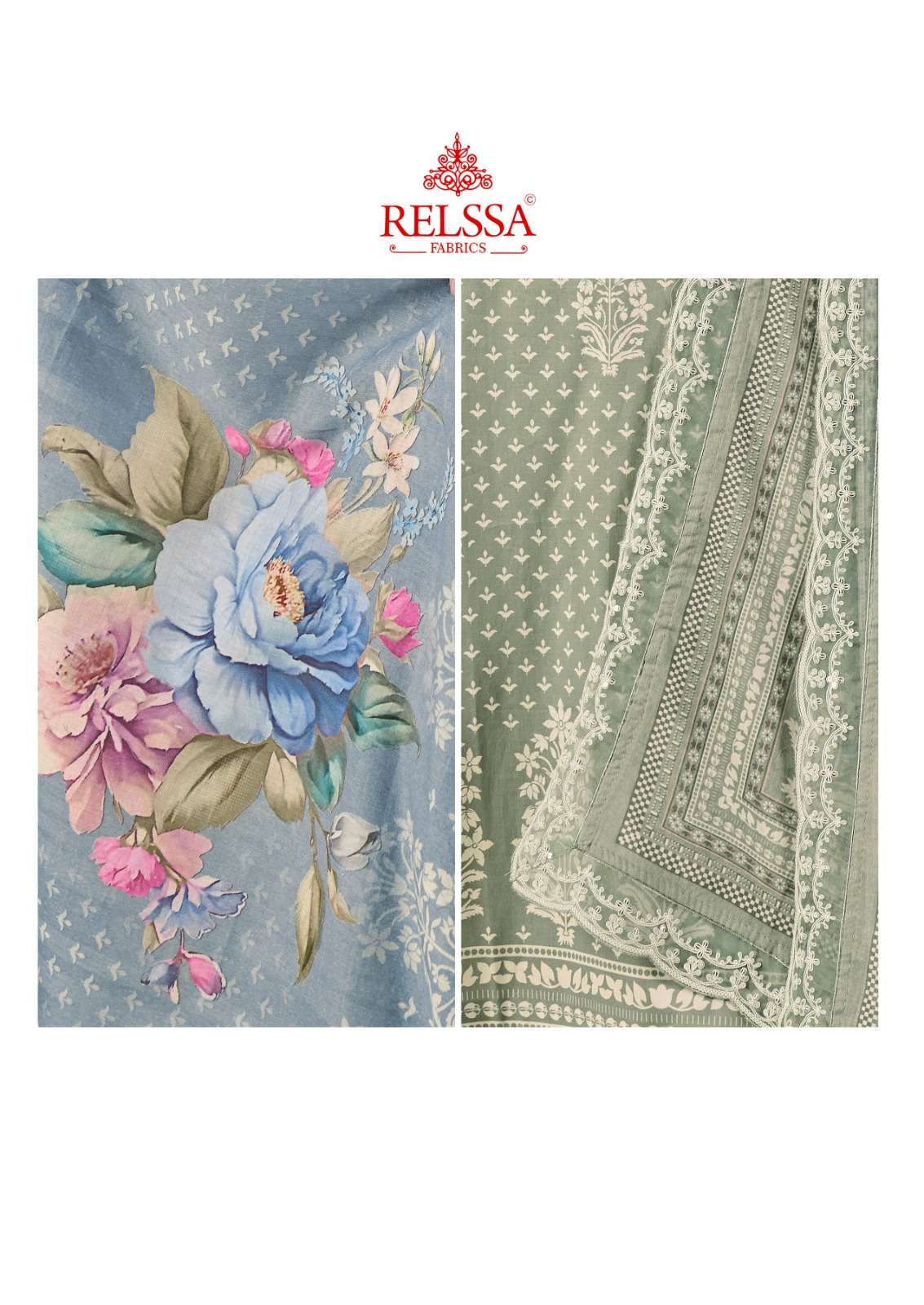 Relssa Fabrics Kenny Premium Cotton Lawn Dress Material - Amrah Wholesale
