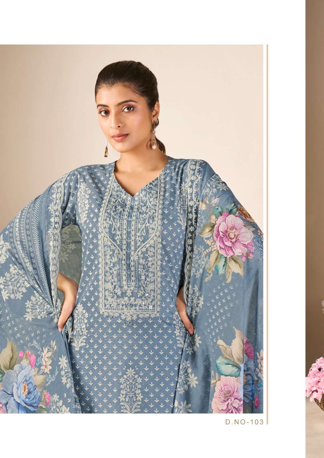 Relssa Fabrics Kenny Premium Cotton Lawn Dress Material - Amrah Wholesale