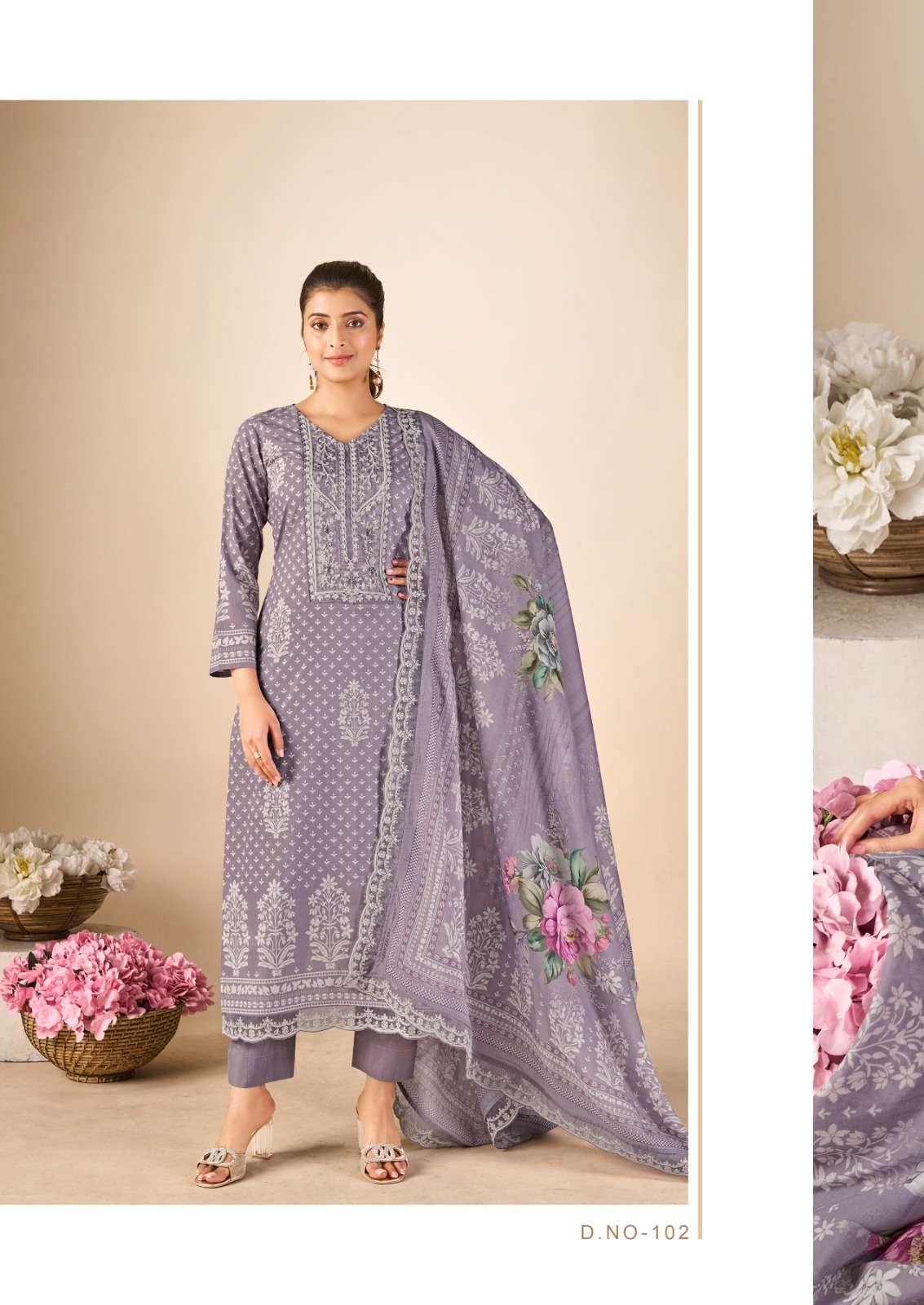 Relssa Fabrics Kenny Premium Cotton Lawn Dress Material - Amrah Wholesale