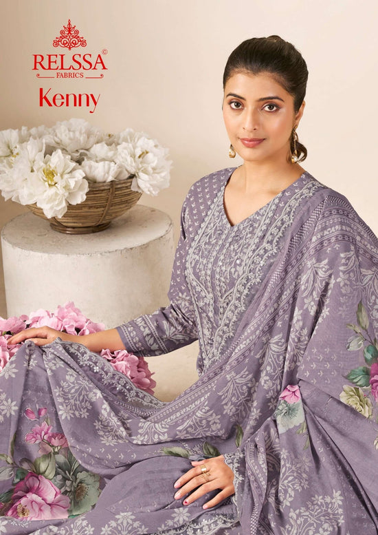 Relssa Fabrics Kenny Premium Cotton Lawn Dress Material - Amrah Wholesale