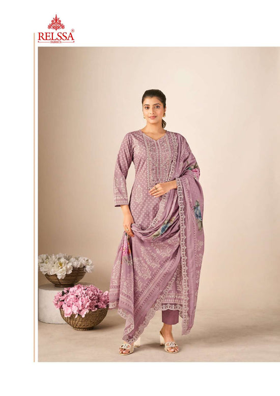 Relssa Fabrics Kenny Premium Cotton Lawn Dress Material - Amrah Wholesale