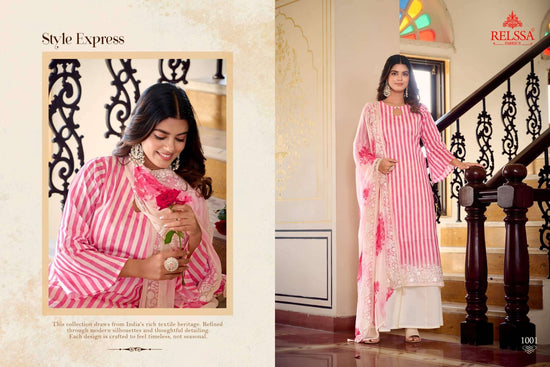 Relssa Fabrics Khush Pure Giza Satin Digital Printed Dress Material - Amrah Wholesale