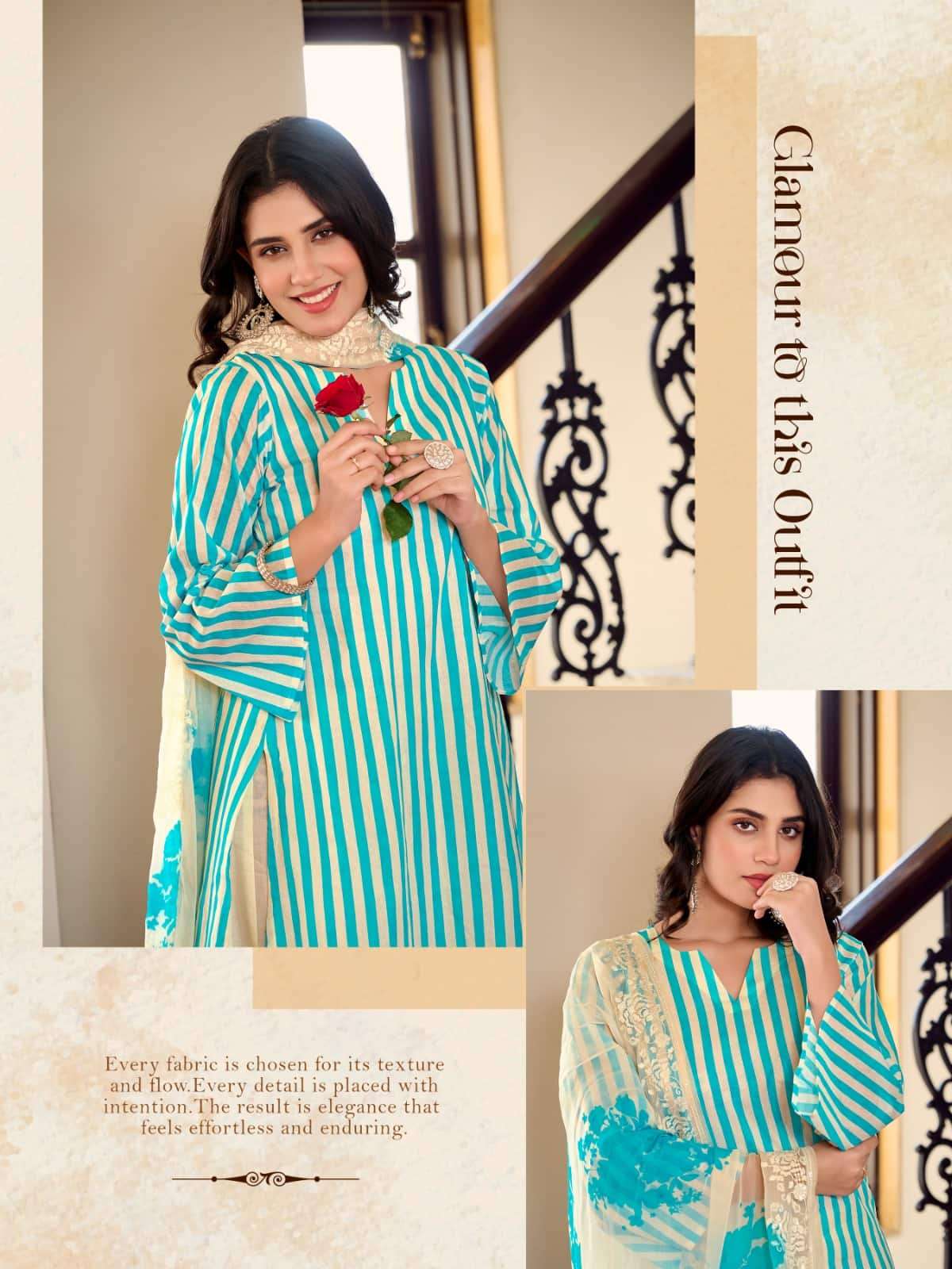 Relssa Fabrics Khush Pure Giza Satin Digital Printed Dress Material - Amrah Wholesale