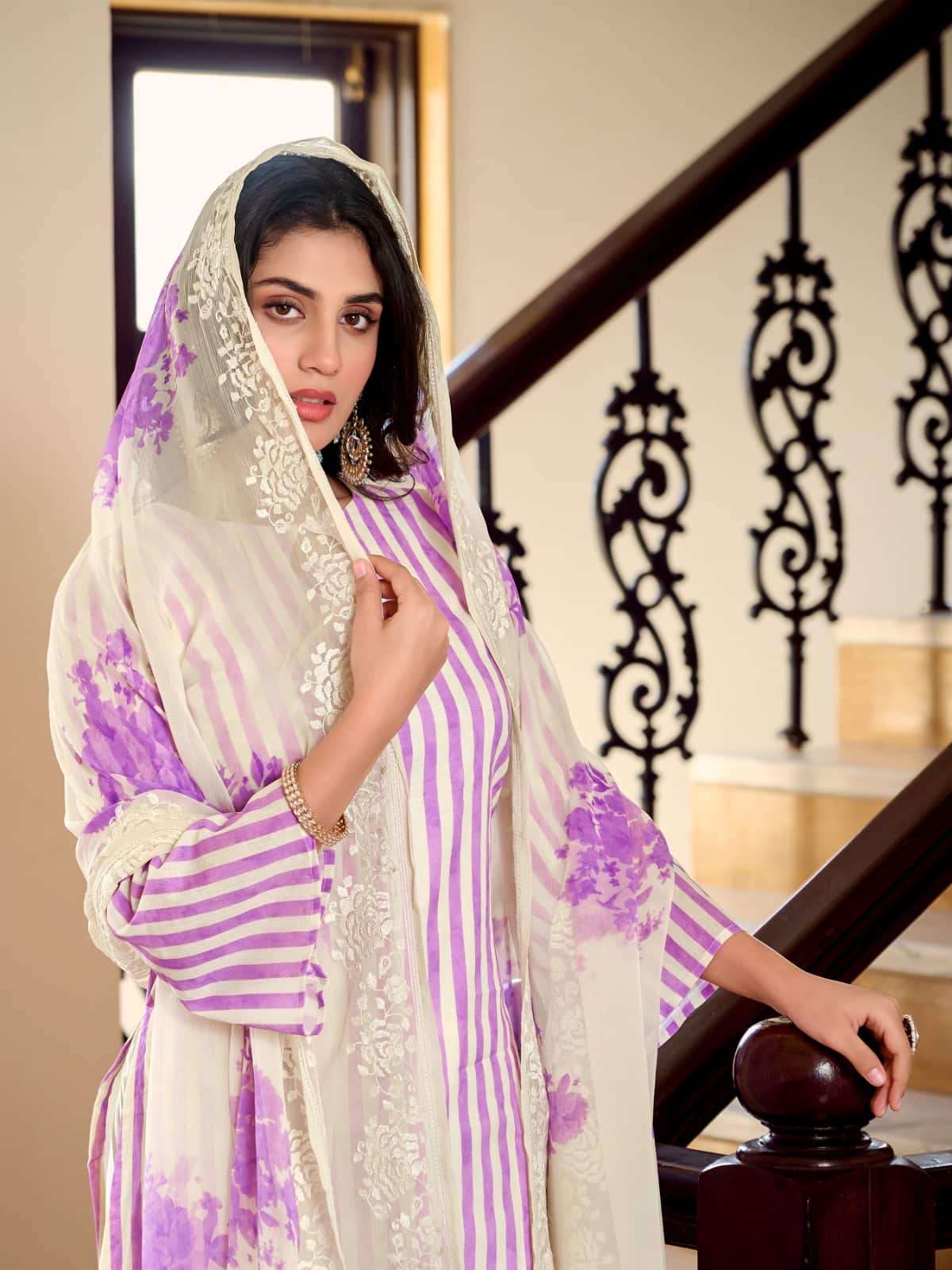 Relssa Fabrics Khush Pure Giza Satin Digital Printed Dress Material - Amrah Wholesale