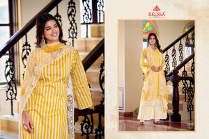 Relssa Fabrics Khush Pure Giza Satin Digital Printed Dress Material - Amrah Wholesale