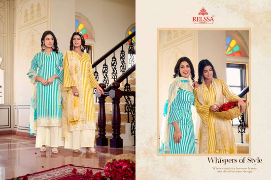 Relssa Fabrics Khush Pure Giza Satin Digital Printed Dress Material - Amrah Wholesale