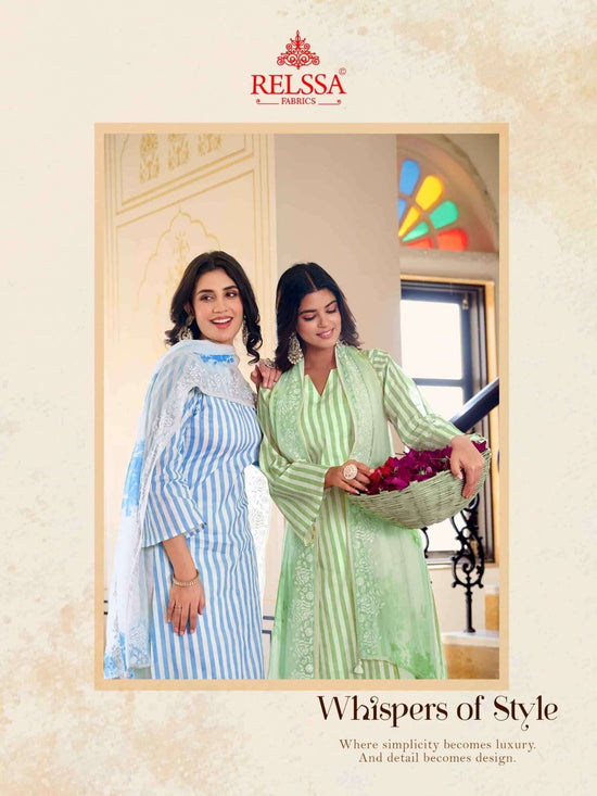 Relssa Fabrics Khush Vol 4 Premium Giza Satin Dress Material - Amrah Wholesale