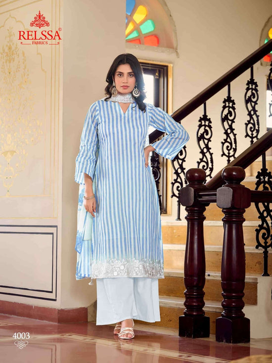 Relssa Fabrics Khush Vol 4 Premium Giza Satin Dress Material - Amrah Wholesale