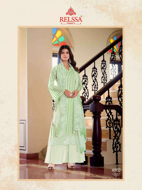 Relssa Fabrics Khush Vol 4 Premium Giza Satin Dress Material - Amrah Wholesale