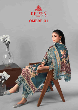 Relssa Fabrics Ombre Vol 1 Premium Masakali Fancy Dress Material - Amrah Wholesale