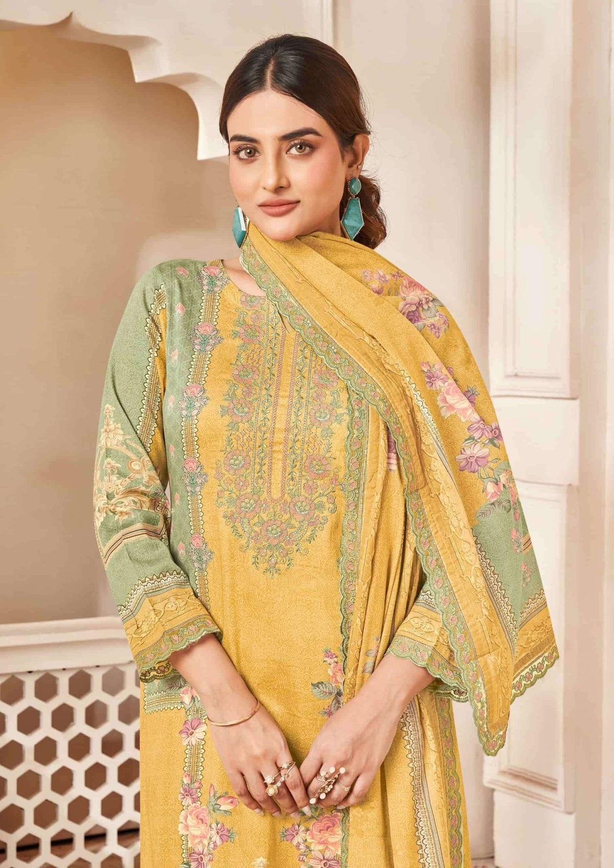 Relssa Fabrics Ombre Vol 2 Premium Giza Satin Dress Material - Amrah Wholesale