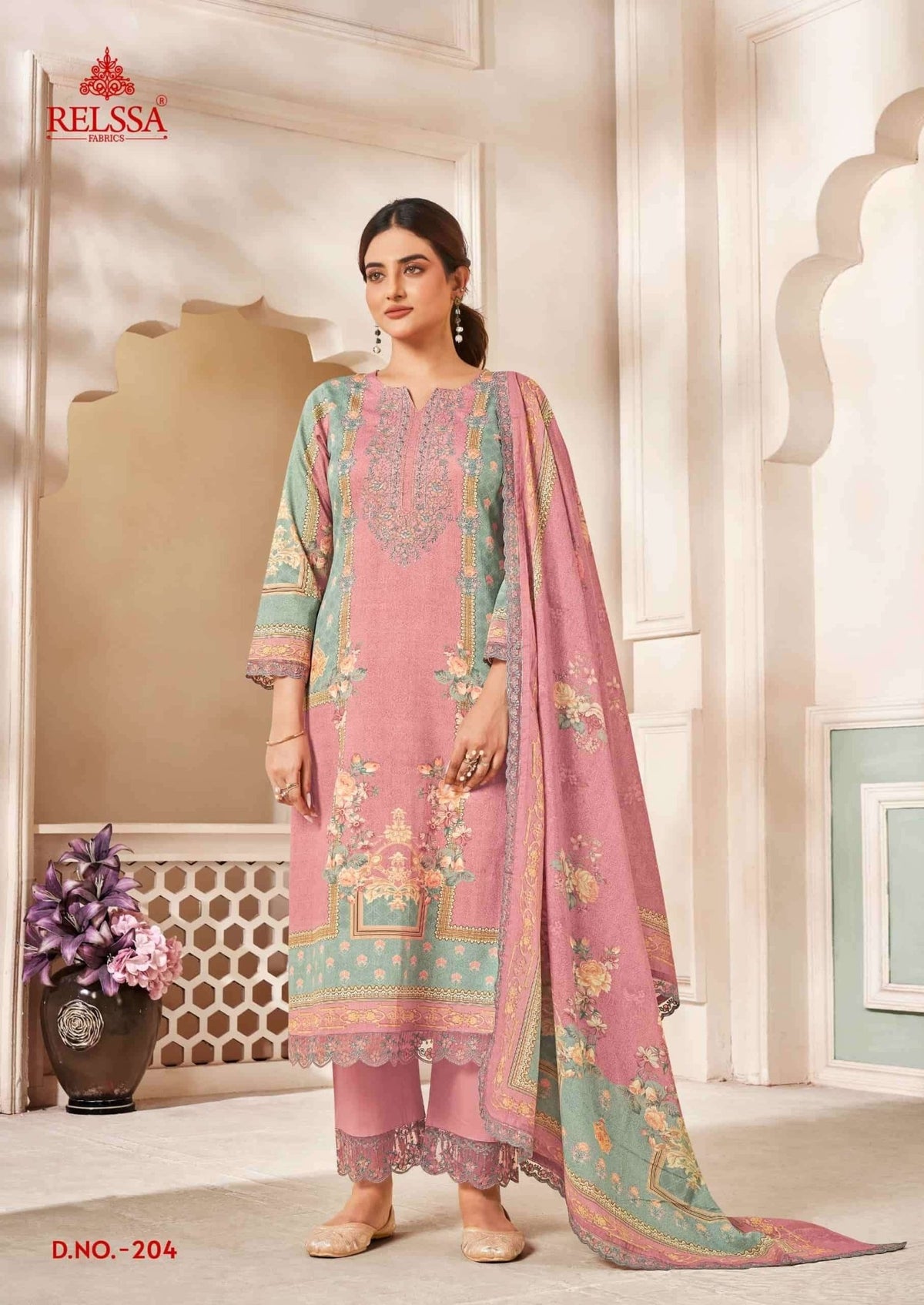 Relssa Fabrics Ombre Vol 2 Premium Giza Satin Dress Material - Amrah Wholesale