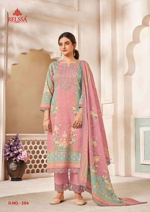 Relssa Fabrics Ombre Vol 2 Premium Giza Satin Dress Material - Amrah Wholesale