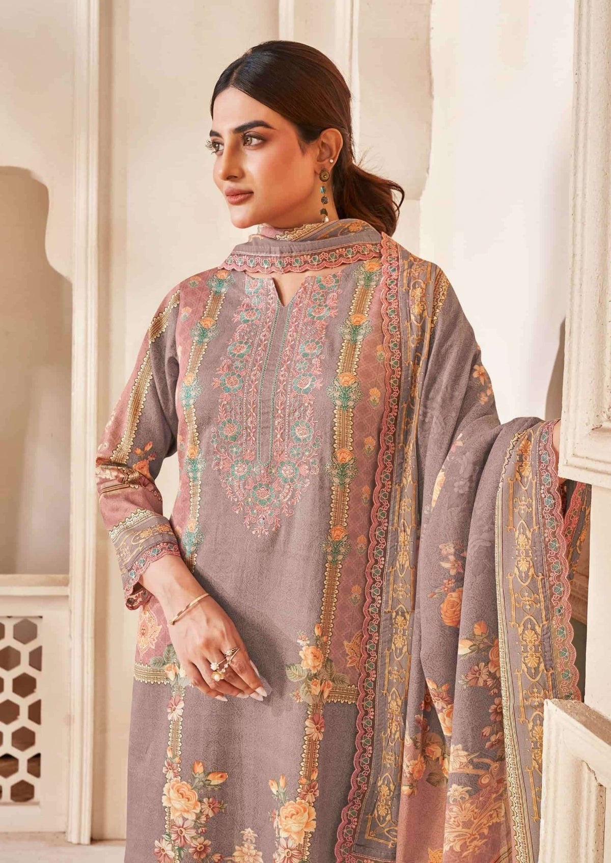 Relssa Fabrics Ombre Vol 2 Premium Giza Satin Dress Material - Amrah Wholesale