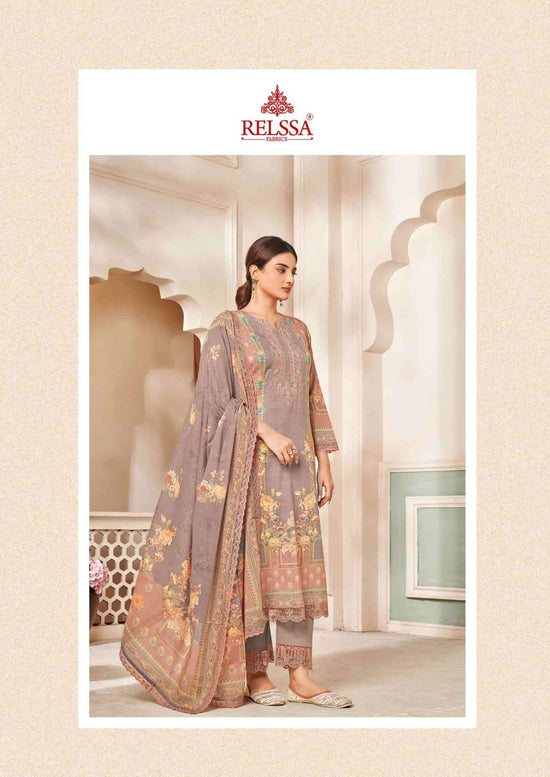 Relssa Fabrics Ombre Vol 2 Premium Giza Satin Dress Material - Amrah Wholesale