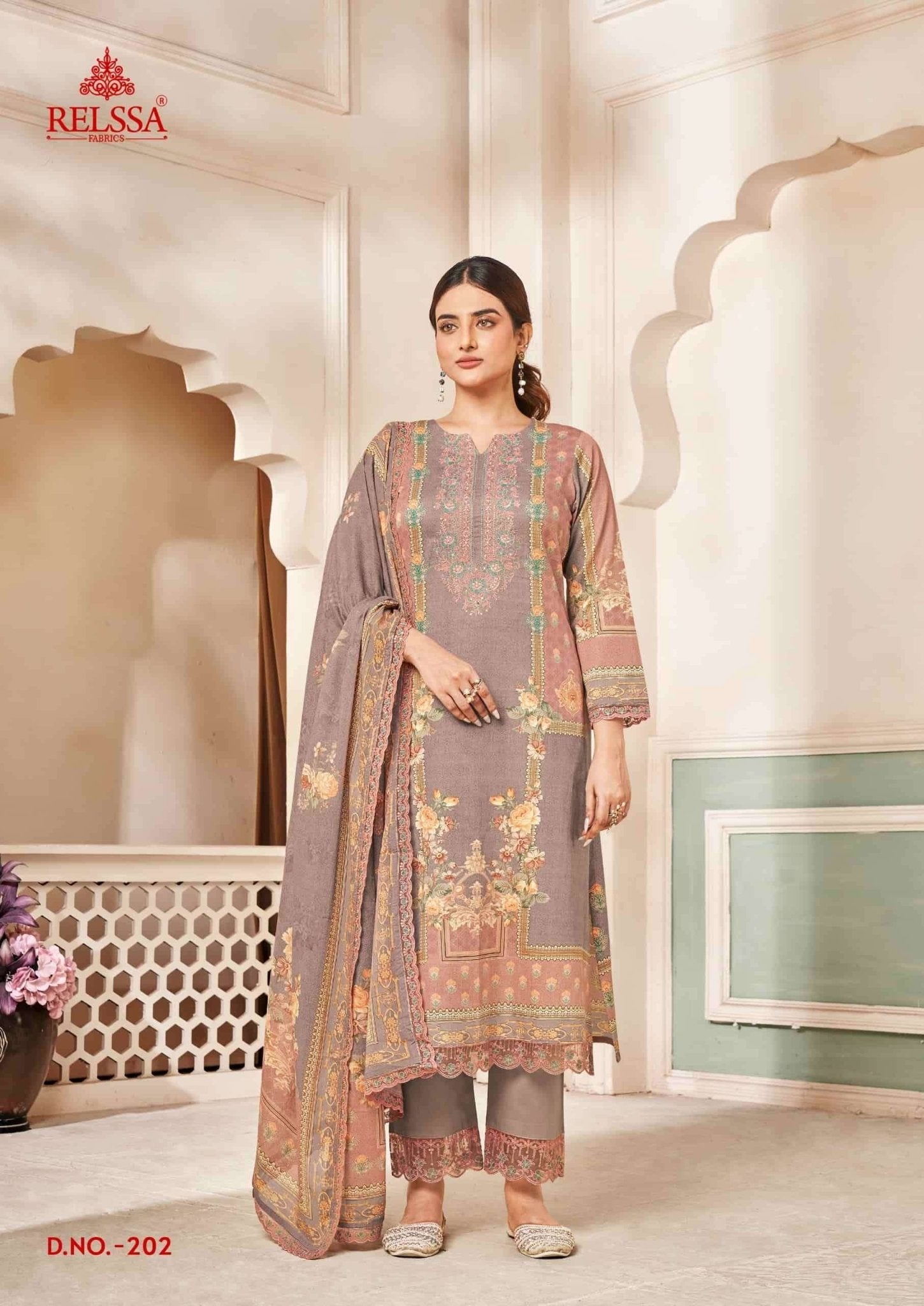 Relssa Fabrics Ombre Vol 2 Premium Giza Satin Dress Material - Amrah Wholesale