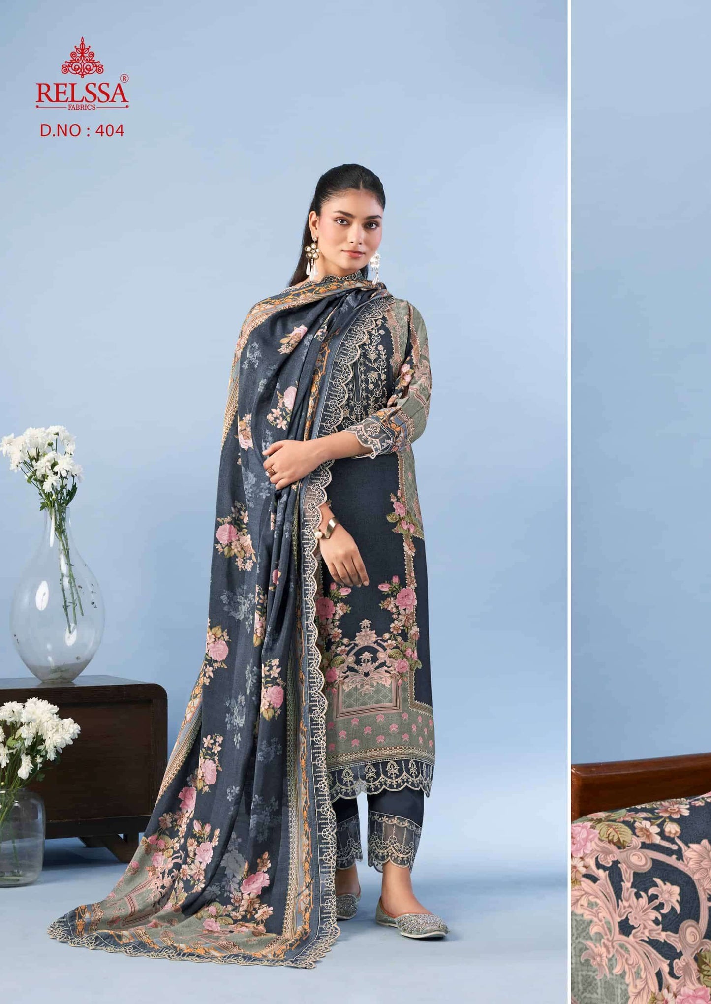 Relssa Fabrics Ombre Vol 4 Digital Printed Cotton Dress Material