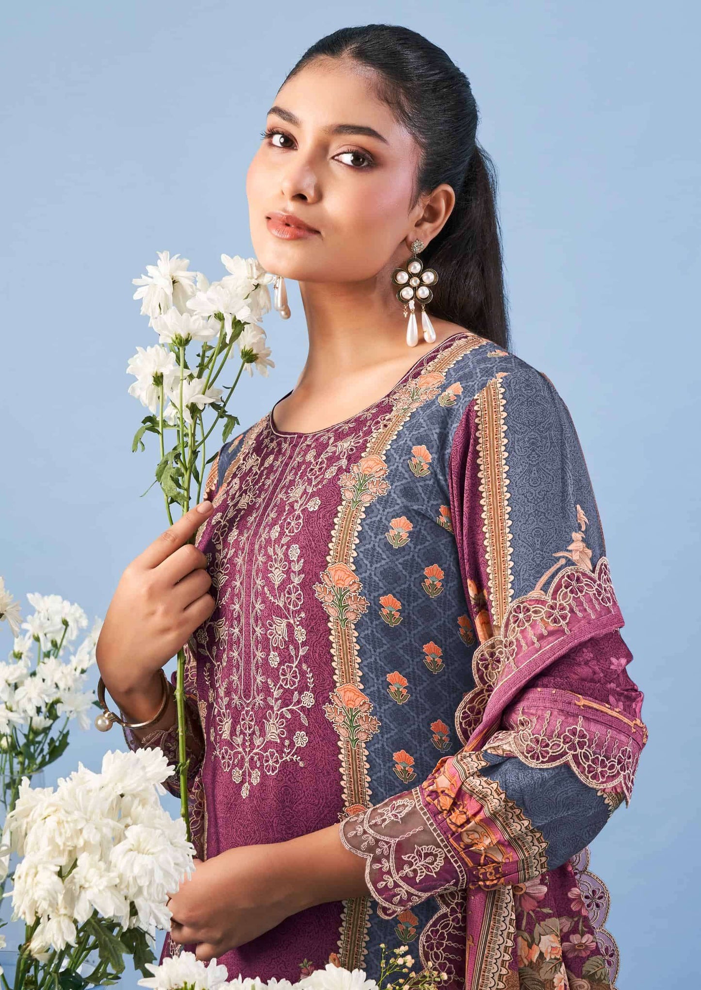 Relssa Fabrics Ombre Vol 4 Digital Printed Cotton Dress Material
