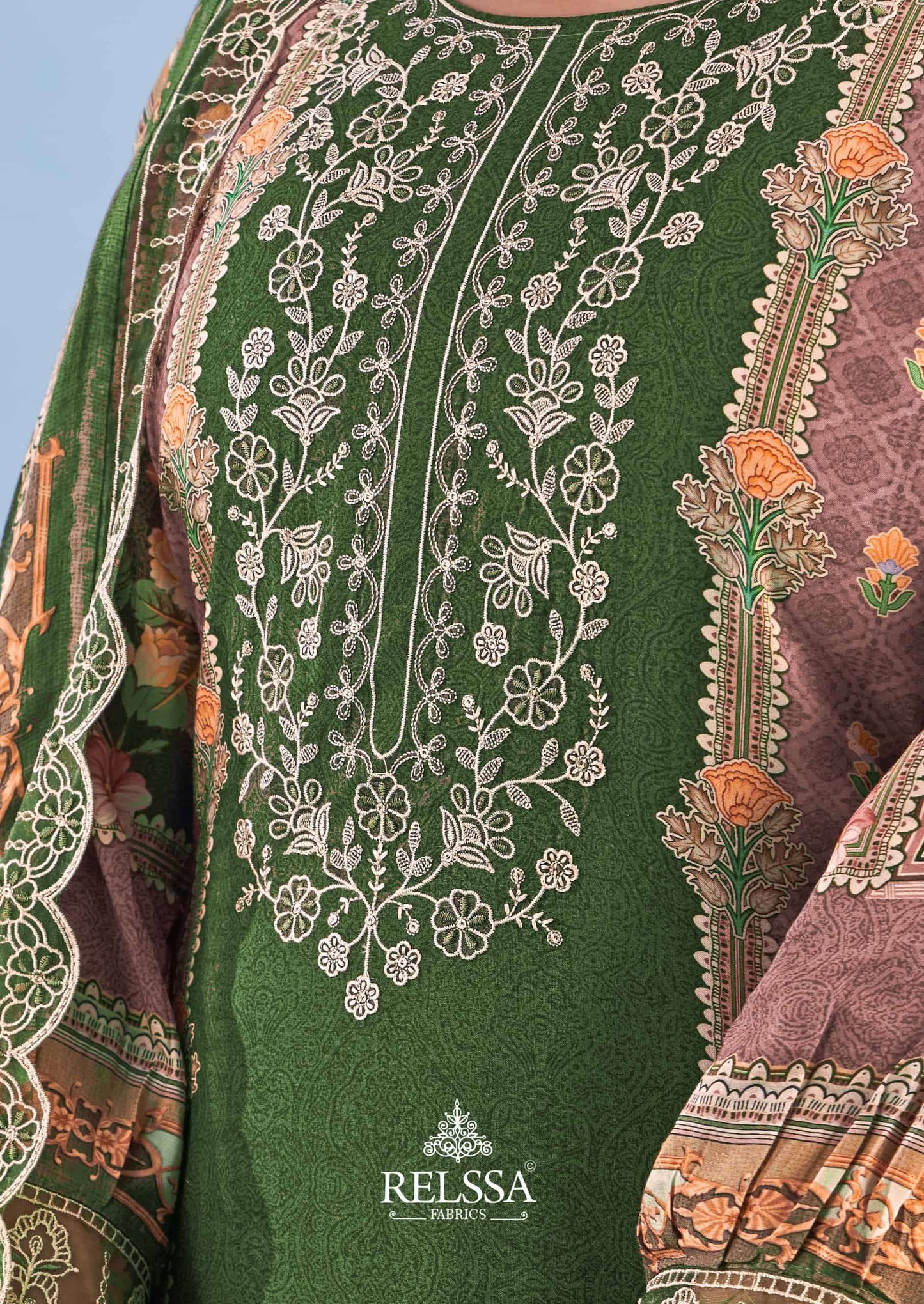 Relssa Fabrics Ombre Vol 4 Digital Printed Cotton Dress Material