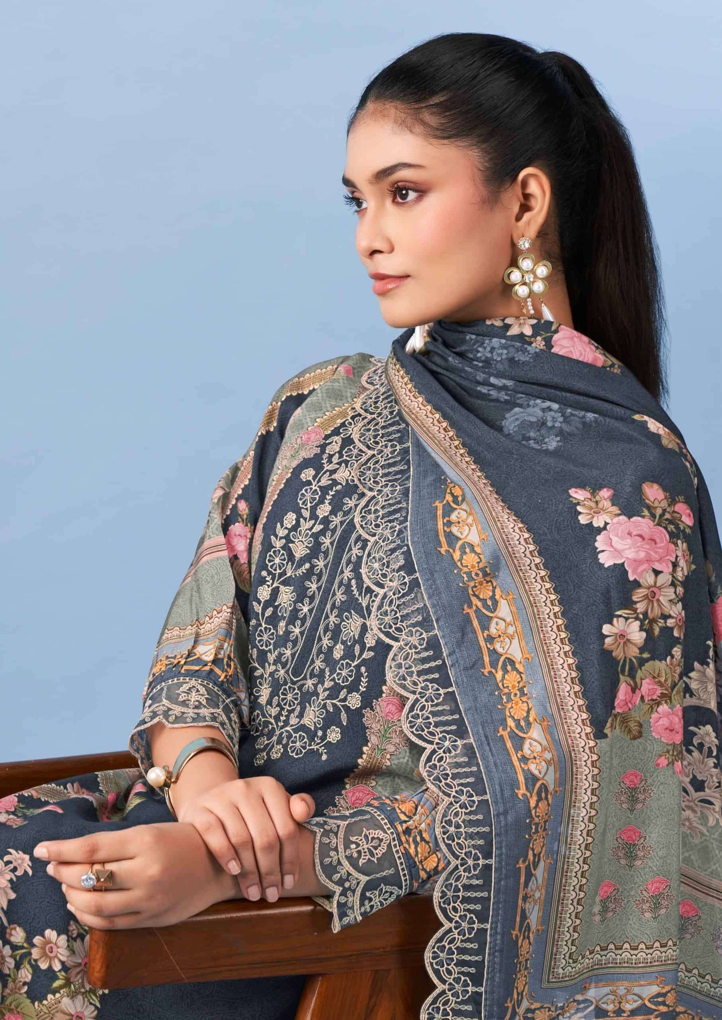Relssa Fabrics Ombre Vol 4 Digital Printed Cotton Dress Material