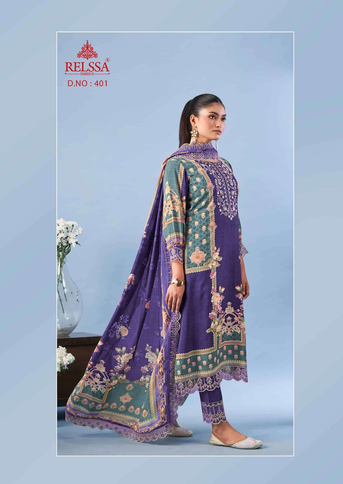 Relssa Fabrics Ombre Vol 4 Digital Printed Cotton Dress Material