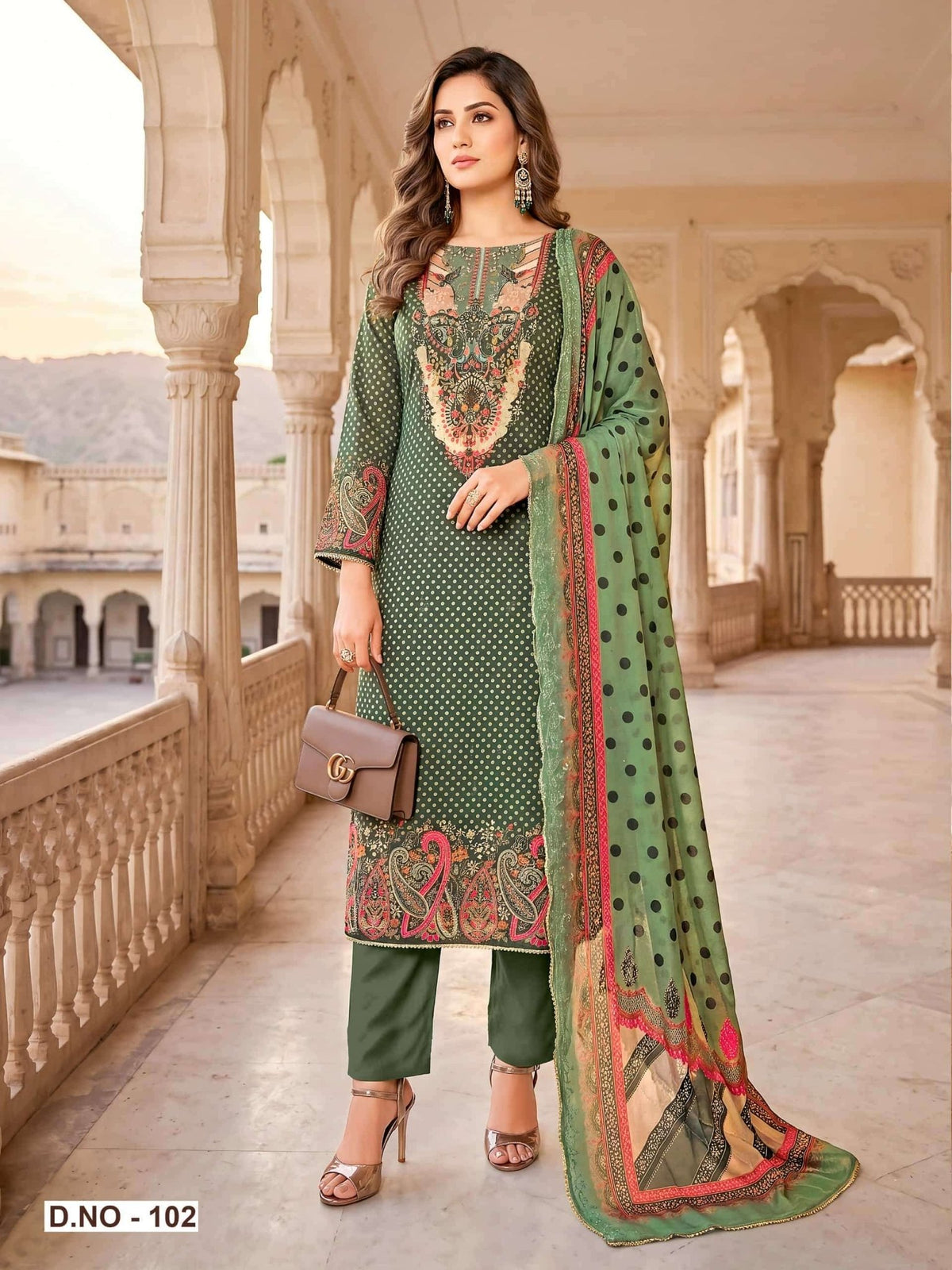 Relssa Fabrics Pallavi Premium Masakali Embroidered Dress Material - Amrah Wholesale