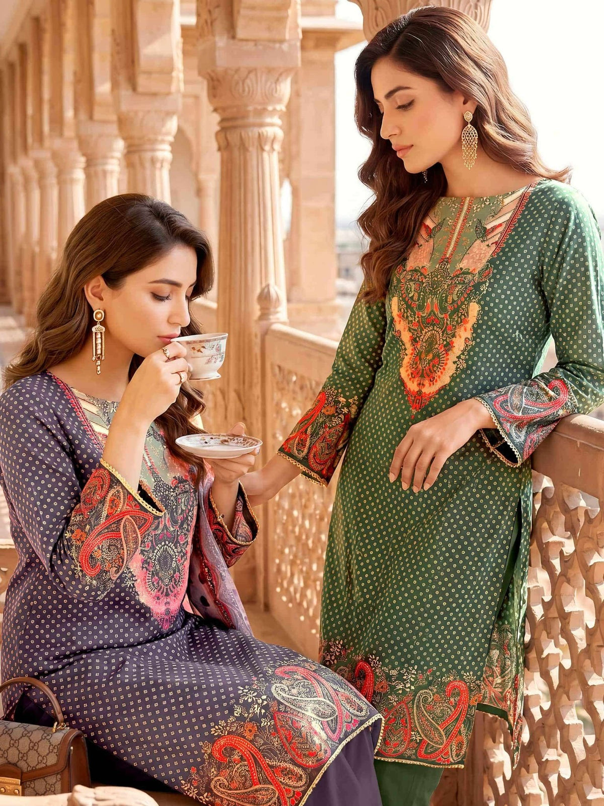 Relssa Fabrics Pallavi Premium Masakali Embroidered Dress Material - Amrah Wholesale