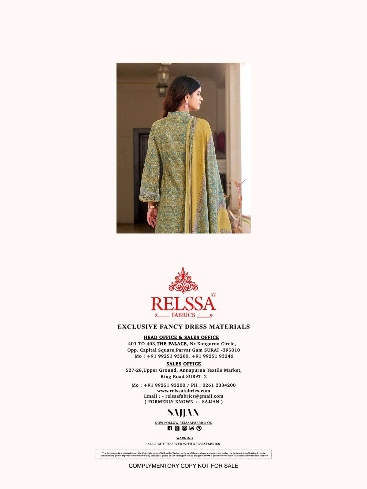Relssa Fabrics Rooz Vol 2 Fancy Muslin Embroidered Dress Material - Amrah Wholesale