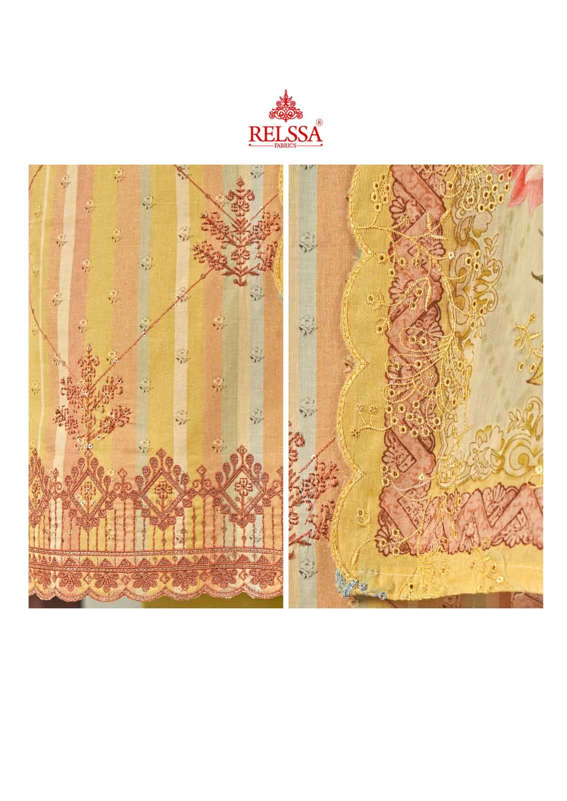 Relssa Fabrics Rubi Vol 11 Cotton Embroidered Dress Material - Amrah Wholesale