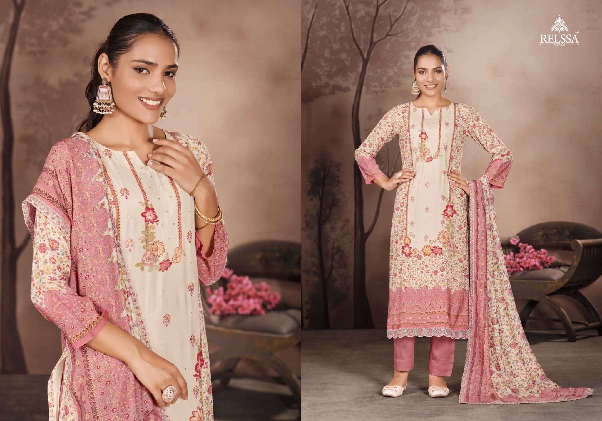 Relssa Fabrics Rubina Vol 16 Premium Cotton Dress Material - Amrah Wholesale