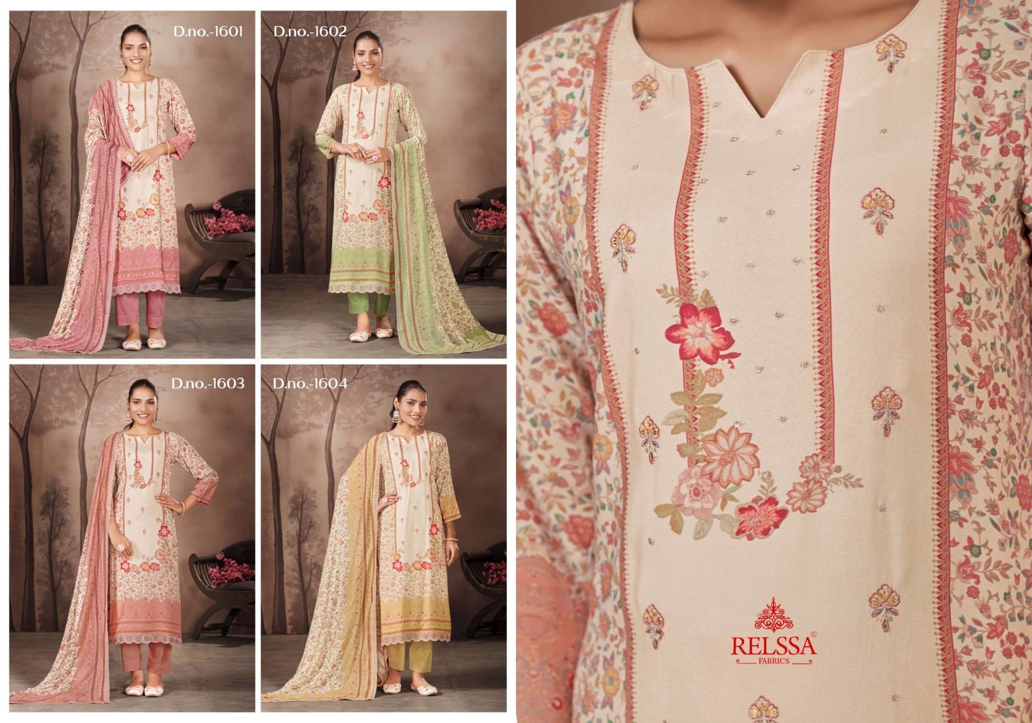 Relssa Fabrics Rubina Vol 16 Premium Cotton Dress Material - Amrah Wholesale