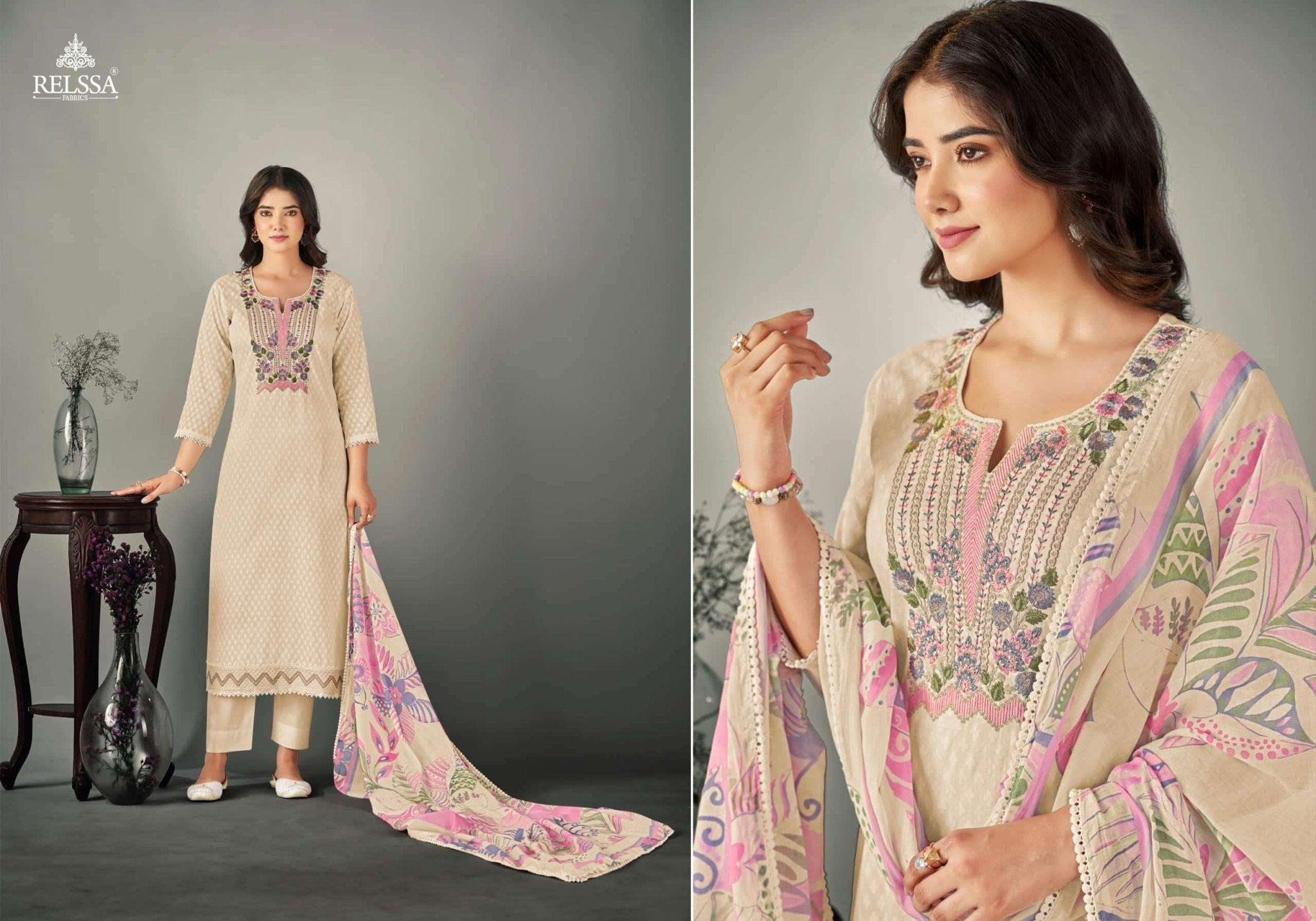 Relssa Fabrics Shalin Vol 4 Cotton Lawn Dress Material - Amrah Wholesale