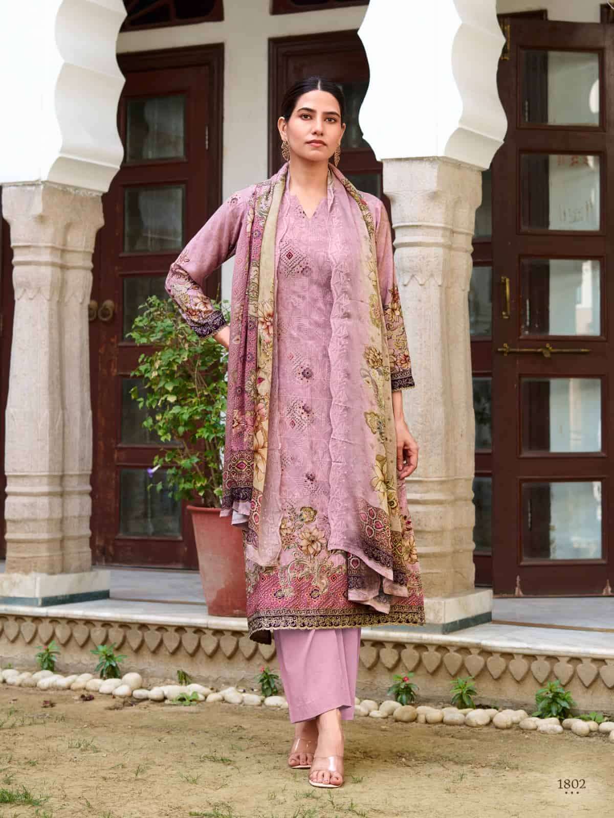 Relssa Fabrics Shimpy Vol 18 Muslin Embroidered Dress Material - Amrah Wholesale