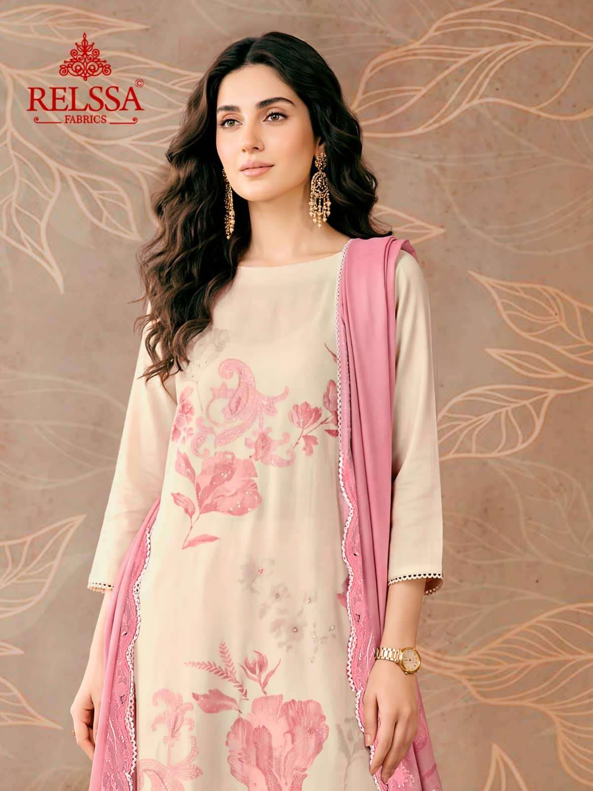 Relssa Fabrics Zoya Pashmina Woolen Dress Material