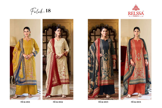 Relssa Falak Vol 18 Superior Cotton Embroidered Dress Material