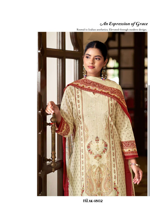 Relssa Falak Vol 18 Superior Cotton Embroidered Dress Material