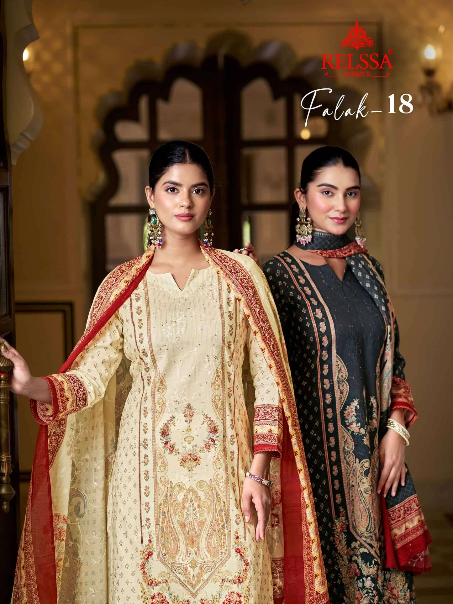 Relssa Falak Vol 18 Superior Cotton Embroidered Dress Material