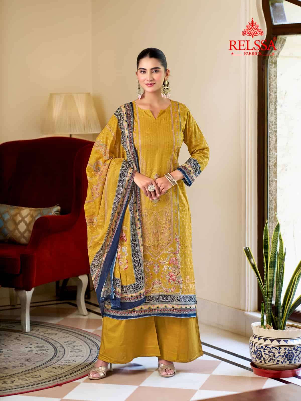 Relssa Falak Vol 18 Superior Cotton Embroidered Dress Material