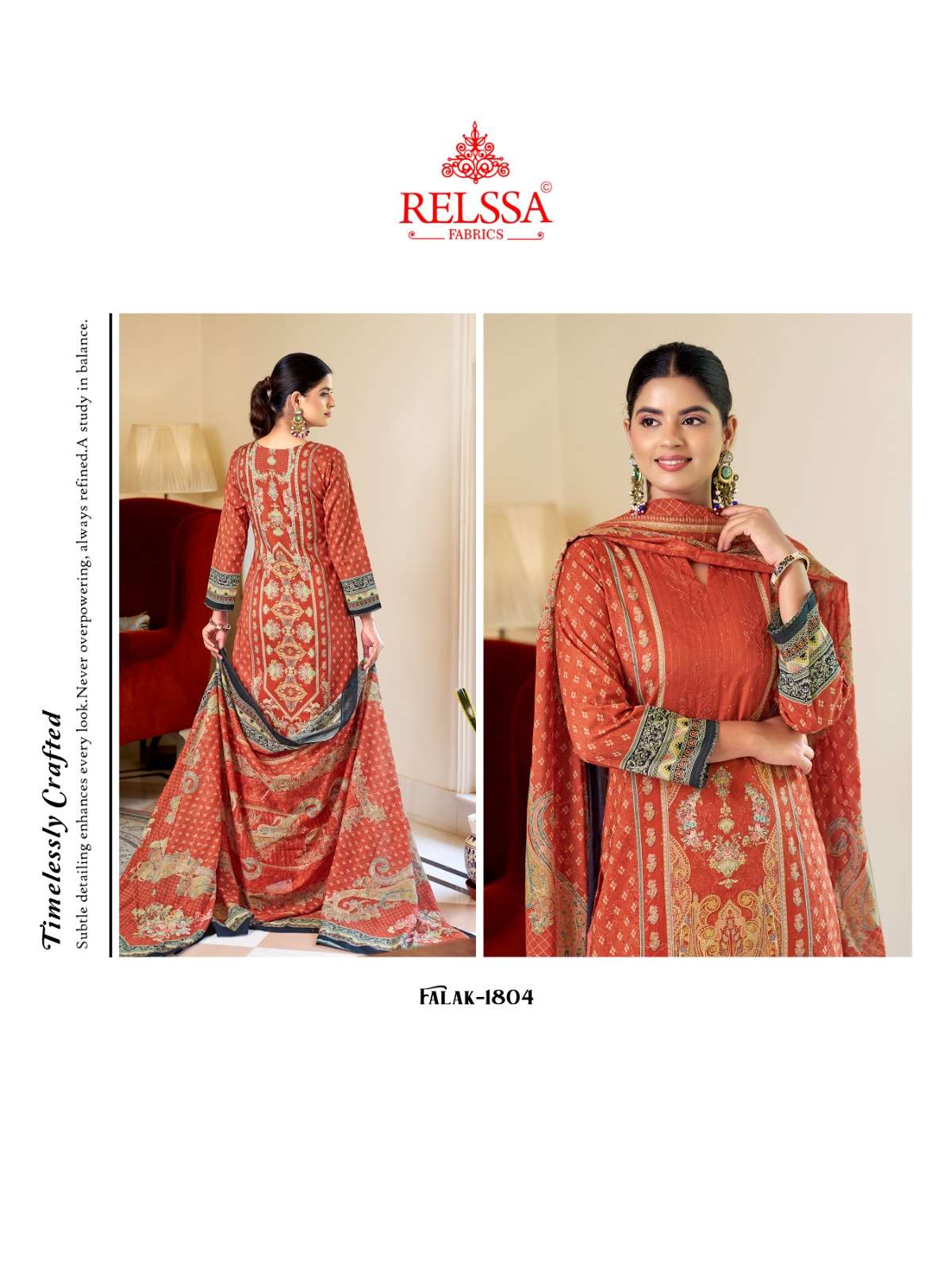 Relssa Falak Vol 18 Superior Cotton Embroidered Dress Material