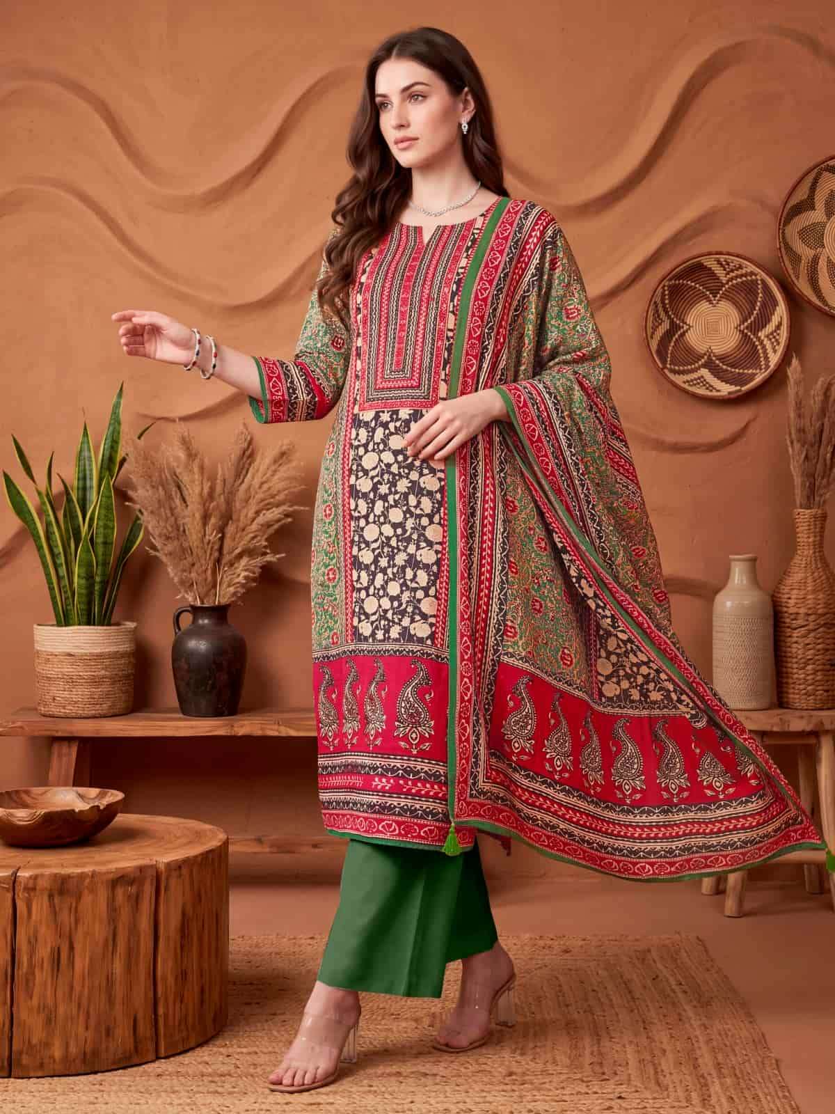 Relssa Fabrics Gaji Satin Vol 3 Fancy Satin Dress Material
