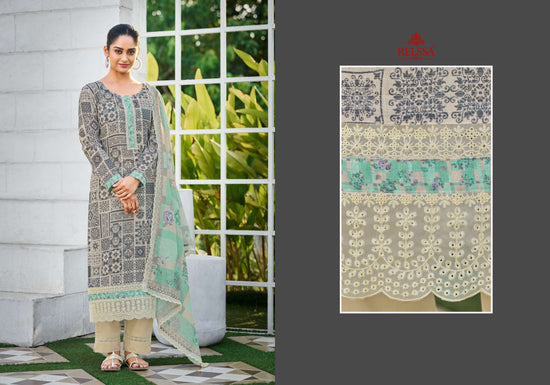Relssa Fabrics Iskra Linen Embroidered Designer Salwar Suit Set