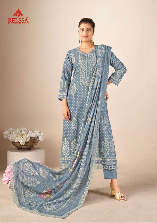 Relssa Kenny Cotton Lawn Dress Material - Amrah Wholesale