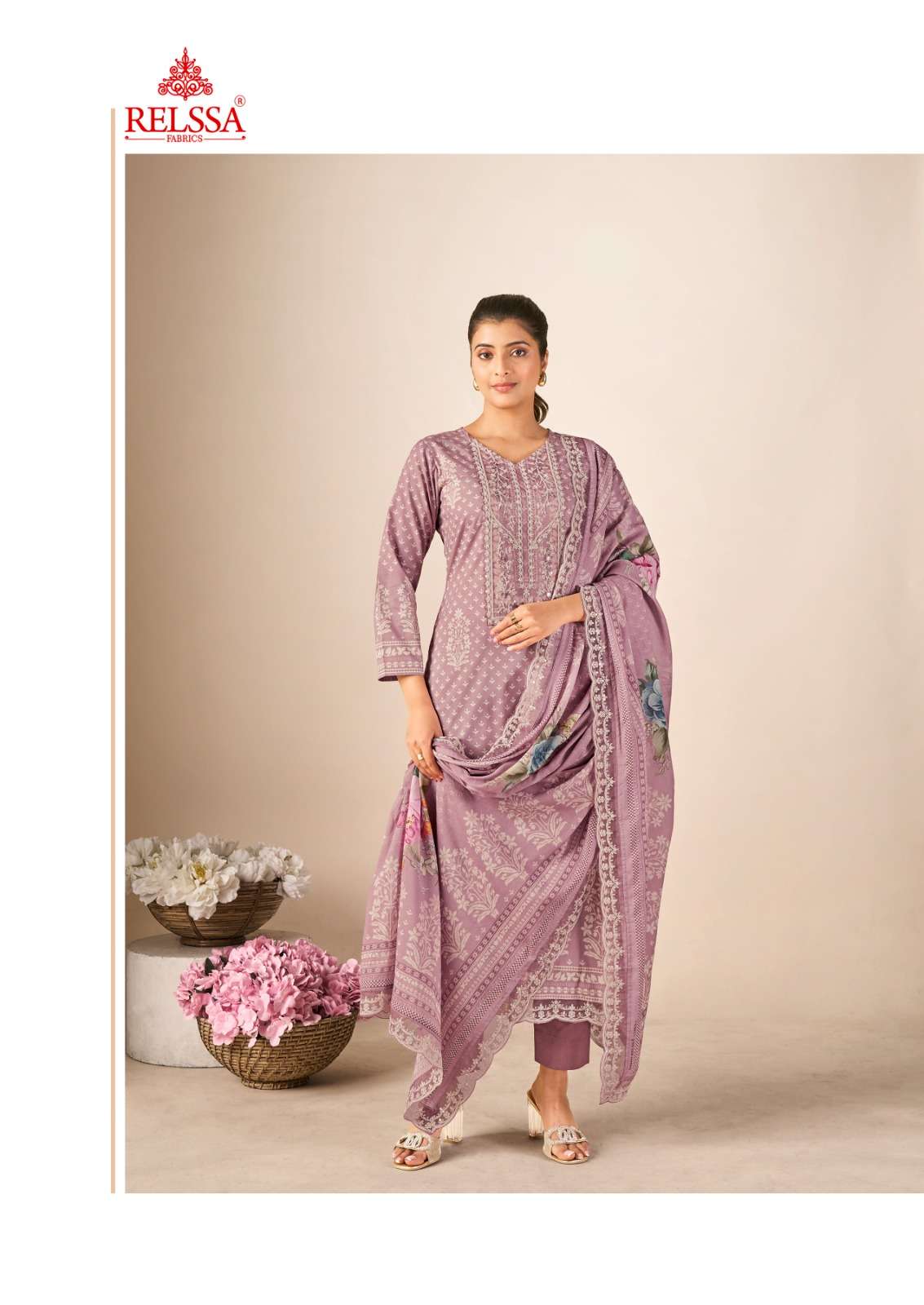 Relssa Kenny Cotton Lawn Dress Material - Amrah Wholesale